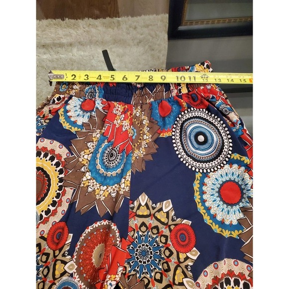 Win Win Women's Multicolor Polyester Mid Rise Slit Accents Trouser Size X-Large - Picture 8 of 12